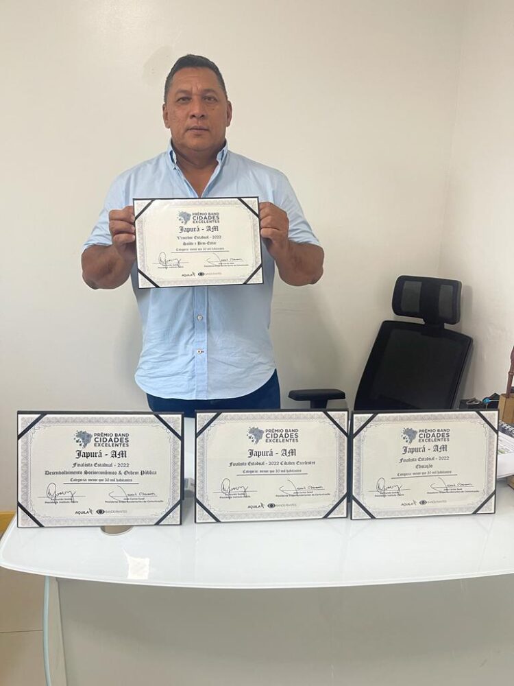 Japurá conquista 1º lugar em Saúde e Bem Estar no Prêmio ‘Band Cidades Excelentes’