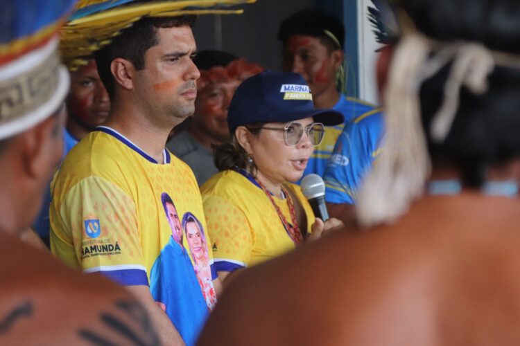 Marina Pandolfo inaugura escola e participa de festejos do Dia da Povos Indígenas na Aldeia Riozinho no Alto Nhamundá