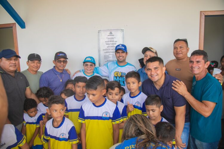 Prefeita Marina Pandolfo inaugura nova Escola Municipal e Ponto de Saúde na comunidade do Corocoro em Nhamundá