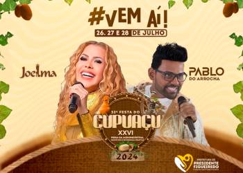 Pablo do Arrocha e Joelma estão confirmados para Festa do Cupuaçu 2024