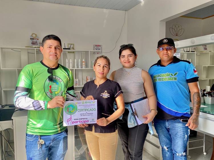 Empresas de Nhamundá assinam adesão ao Programa de Coleta Seletiva