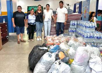 Deputada Mayra Dias e Prefeito Bi Garcia fazem doações para desabrigados em Nhamundá