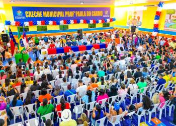 Prefeito Bi Garcia inaugura primeira creche de tempo integral de Parintins