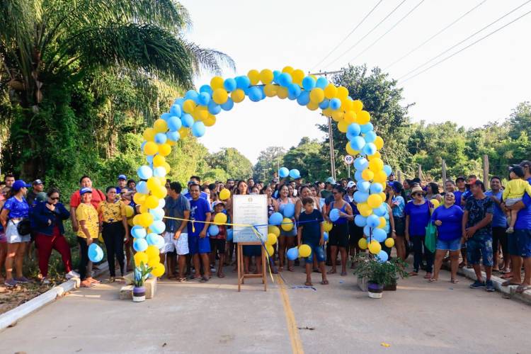 Posto de Saúde e primeira etapa de estrada pavimentada são entregues na zona rural de Nhamundá