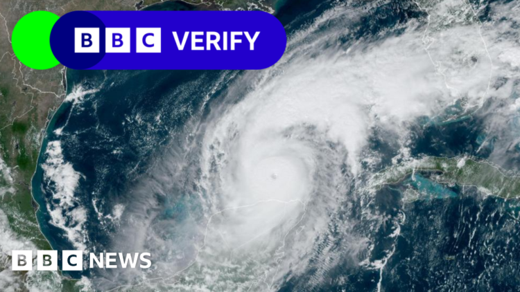 Falsas alegações sobre as origens do furacão Milton espalhadas online