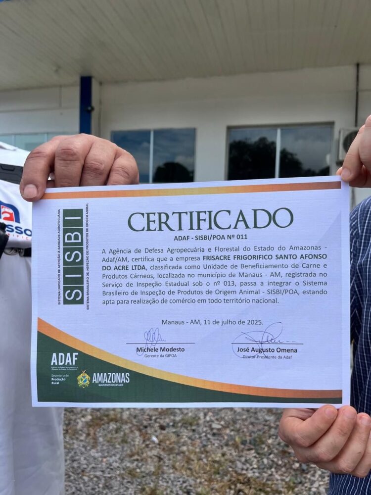 Adaf certifica novo empreendimento com Sisbi-POA e charque amazonense ganha o mercado nacional
