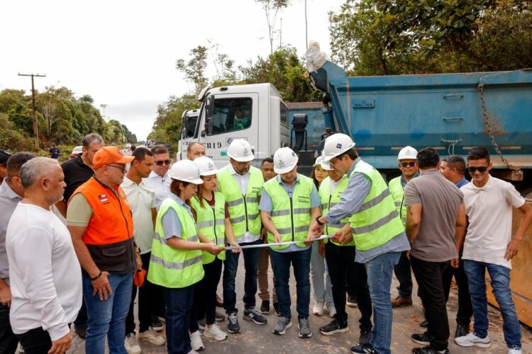 Em Rio Preto da Eva, governador Roberto Cidade dá início à última etapa das obras de modernização da AM-010