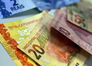 Cédulas de dinheiro em real, moeda brasileira