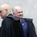 Os ministros Alexandre de Moraes e Edson Fachin durante sessão no Supremo Tribunal Federal